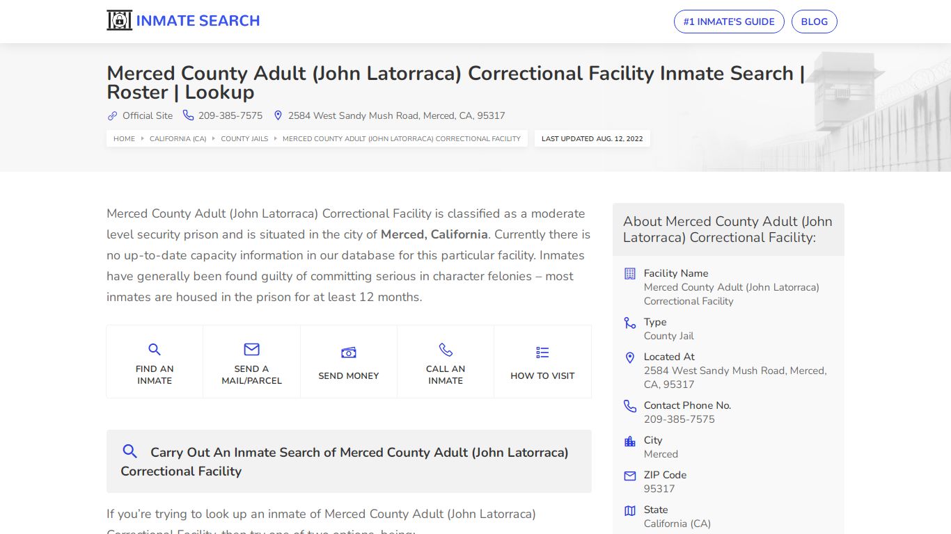 Merced County Adult (John Latorraca ... - inmate-search.online