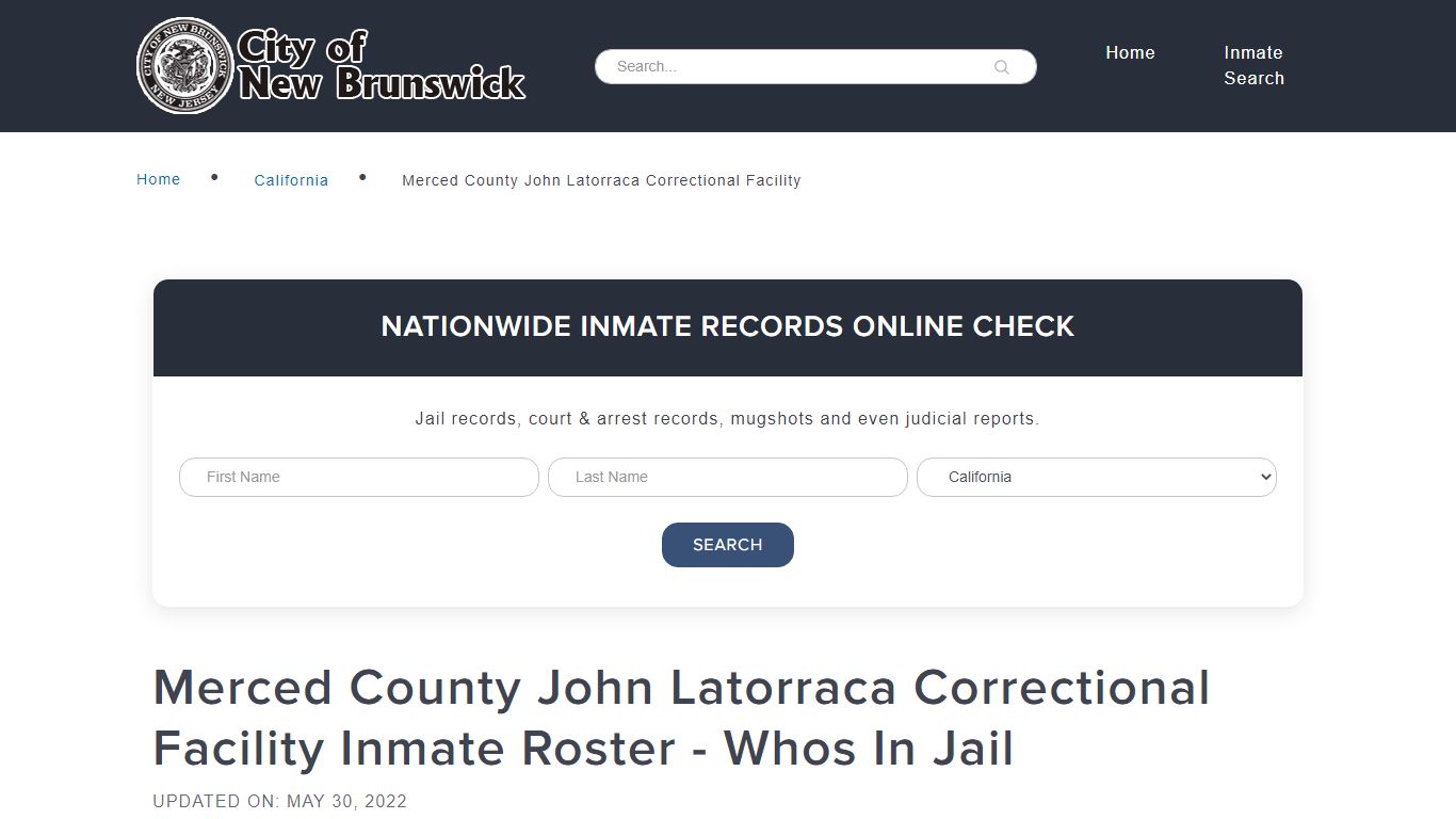 Merced County John Latorraca Correctional Facility Inmate ...