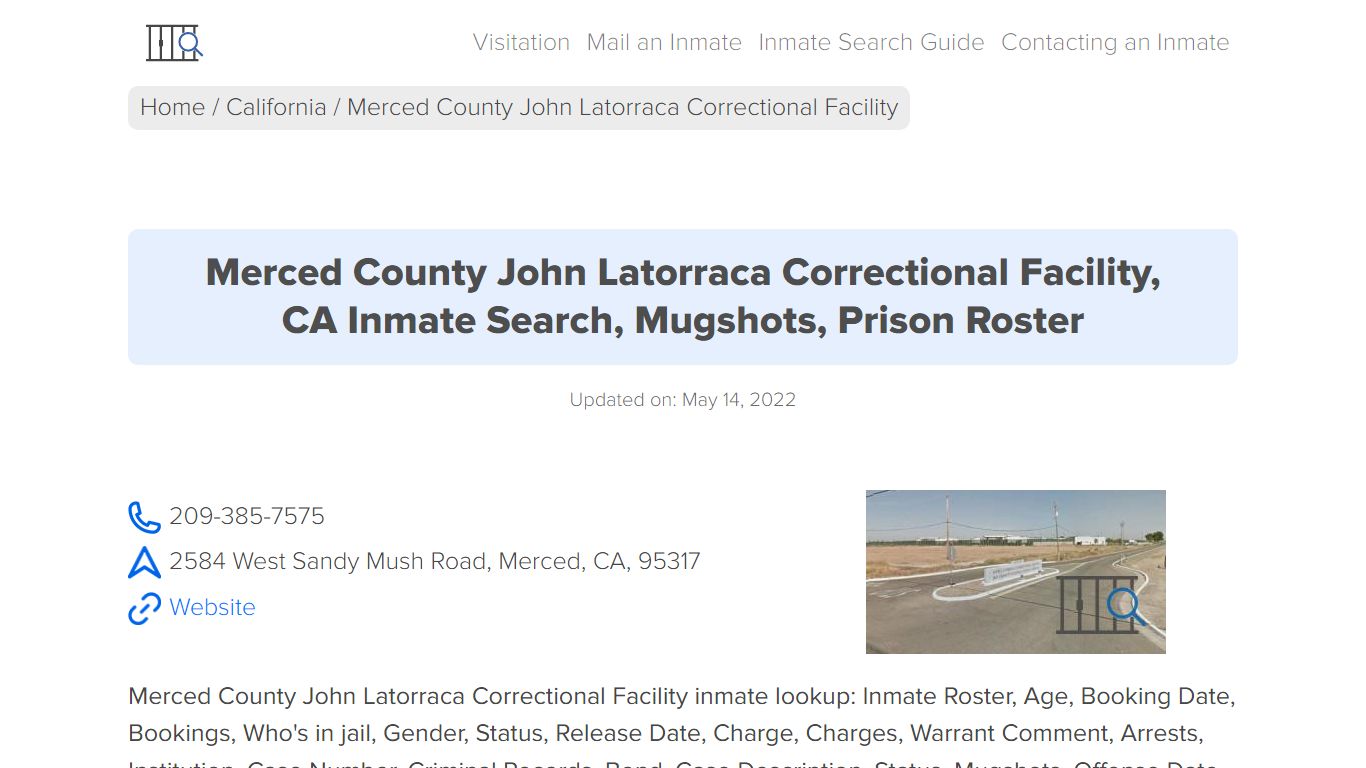 Merced County John Latorraca Correctional Facility, CA ...
